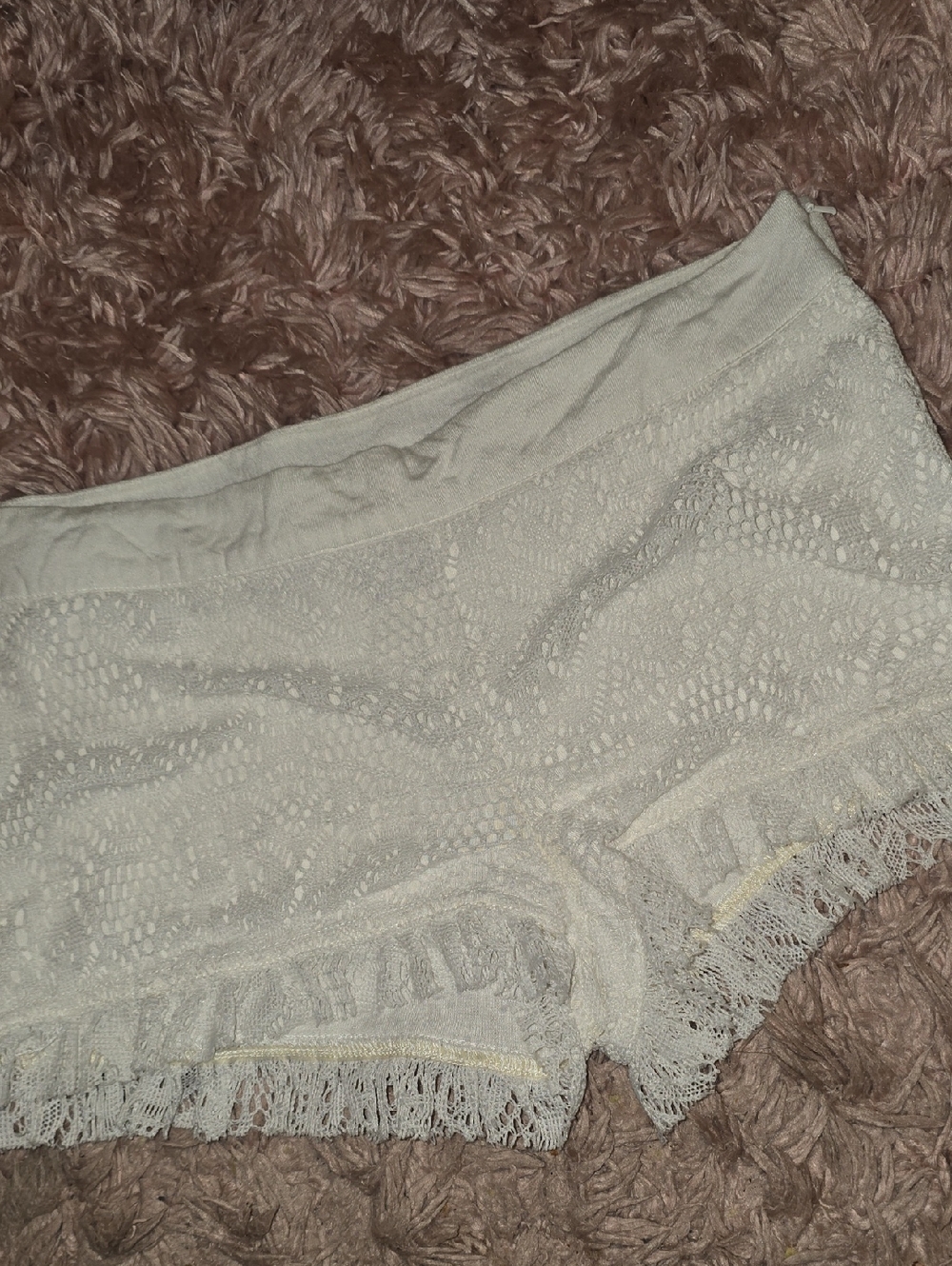 Somedays Lovin Lace Trim White Women's Boyshorts